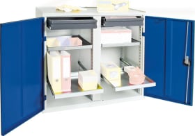 WERKZEUGSCHRANK 2 SL 4FB 1000X1000X500MM GRAU/BLAU 3002274