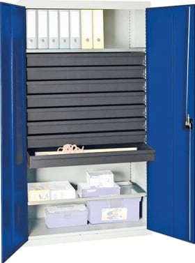 MATERIALSCHRANK 3000 1800X1000X500MM GR/BL 8SL 3008174