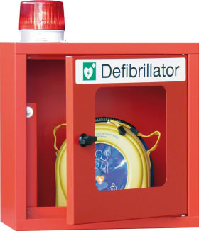 HÄNGESCHRANK F. DEFIBRILLATOR 400X400X 220MM M.ALARM AK.+OPTISCH 22338-040-299