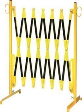 SCHERENGITTER M.ROLLENFÜSSEN 4,0X1,05M GELB-SCHWARZ 70-40R
