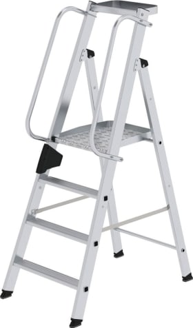 ALU-PLATTFORMLEITER EINSEITIG BEGEHBAR 4 STUFEN MIT PLATTFORM 50084