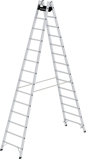 ALU-SPROSSEN-STEHLEITER 2X14 SPROSSEN 5,30M M. NIVELLO®-LEITERSCHUH 33028