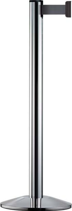 GURTABSPERRPFOSTEN CHROM POLIERT GURT 3,7M SILBERGRAU 21-11N-111