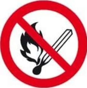 VERBOTSSCHILD FOL NACHL FEUER OFF.LI. D200MM 4044589055514