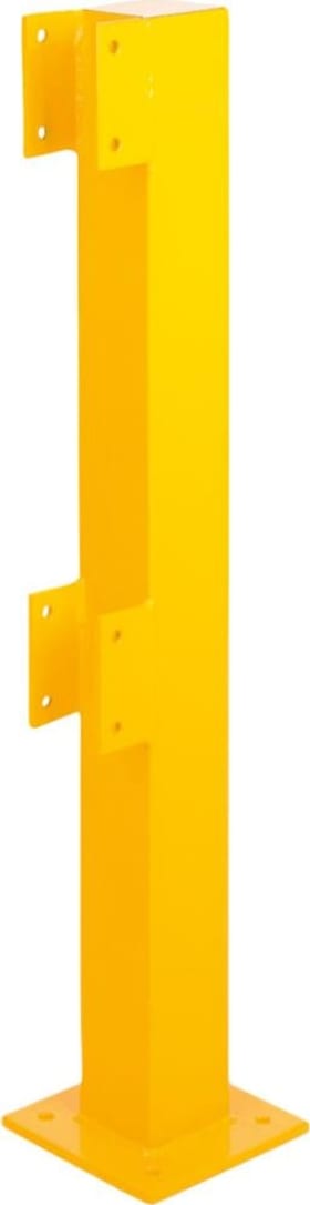 SICHERHEITSGELÄNER ENDPFOSTEN 1000MM RAL 1023 VERKEHRSGELB BESCHIC. AUSSEN PE+100