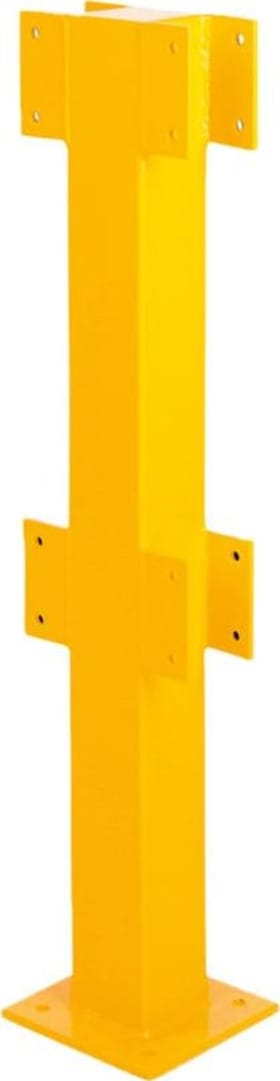 SICHERHEITSGELÄNDER MITTELPFOSTEN 1000MM RAL1023 VERKEHRSGELB BESC. AUSSEN PM+100