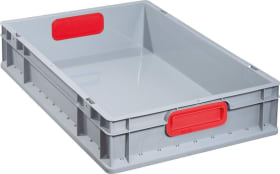 EUROBOX 612 600X400X120MM GRIFFE GESCHL. GRAU/ROT 4005187567403