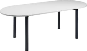 KONFERENZTISCH OVAL NUSSBAUM/SILBER 2000X900X720MM N-710117-NS