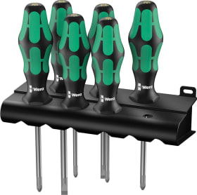 WERA 335/350/355/6 SCHRAUBENDREHERSATZ KRAFTFORM PLUS LASERTIP+RACK 05105622001