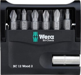 WERA Bit-Check 12 Wood 2, 12-tlg.