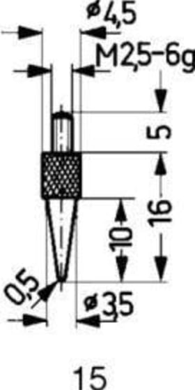 Käfer Messeinsatz Stahl Typ 15/ 0,5mm  