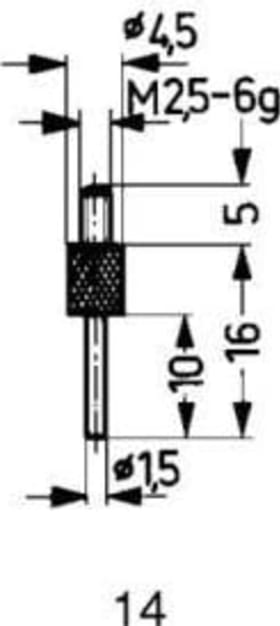 Käfer Messeinsatz HM Typ 14/ 1,5mm  