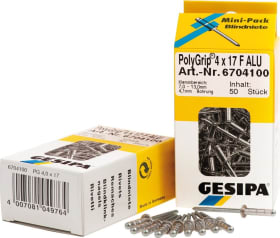 GESIPA BLINDNIET MINI-PACK POLYGRIP® ALU STAHL 4,0 X 17 MM 50 ER PACK 1433849