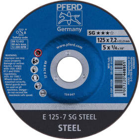 PFERD SCHRUPPSCHEIBE SG STEEL E 115-7 A 24 R SG/22,23 115X7MM GEKRÖPFT