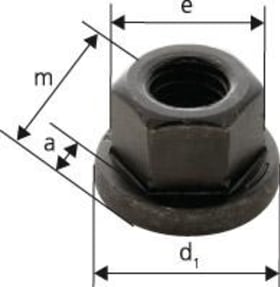 AMF SECHSKANTMUTTER MIT BUND DIN 6331 M12 GESCHMIEDET 82107