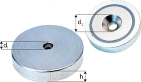 BELOH NEODYM-MAGNET-FLACHGREIFER M. BOHRUNG 16 X 4,5MM BM 33.401/C