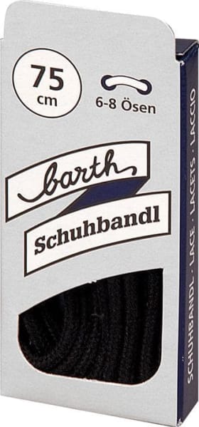 BARTH SCHNÜRSENKEL FLACH 75 CM SCHWARZ 04B075038