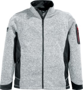 FHB Strick-Fleece-Jacke CHRISTOPH, grau-schwarz