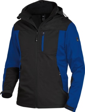 FHB Sofshelljacke JANNIK, royalblau-schwarz