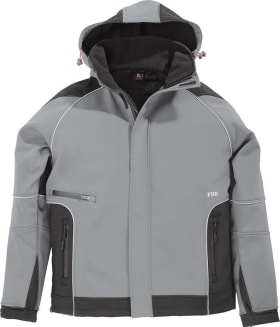 FHB Softshelljacke WALTER, grau-schwarz