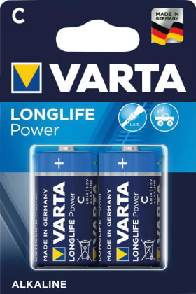 VARTA BATTERIE LONGLIFE POWER MONO/D/LR 20 1,5 V BABY 2-ER BLISTER 4008496810369