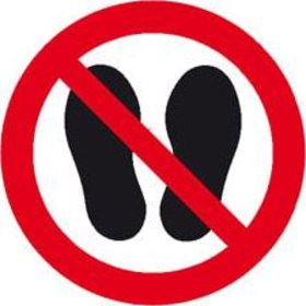 SafetyMarking Verbotsschild Folie D100 mm Betreten der Fläche verboten