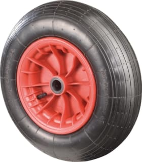 Luftrad D15/401,400mm Bohrung 25mm,Gummi schw. Radk.Kst,RL,Rillenprofil BS ROLLEN