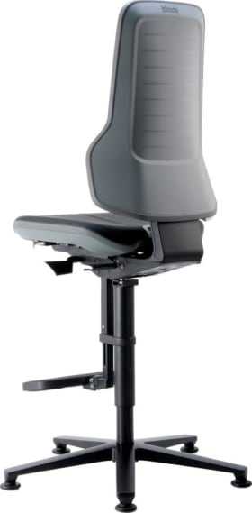 Bimos Arbeitsstuhl Neon orange,ohne Polster Sitzhöhe 590-870 mm m. Gleiter/Aufstiegshilfe