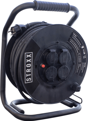 STROXX Kabeltrommel mit Kunststoffkörper, 40 m Kabel, IP44