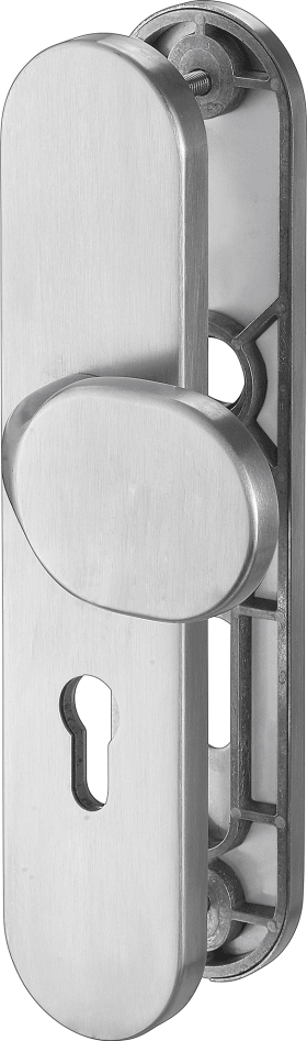 STROXX Schutz-Langschild-Wechselgarnitur – Edelstahl, PZ, 12 mm, geprüft nach Einbruchschutzklasse 1