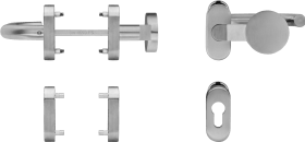 blaugelb RTWG U-45°-Form/Knopf flach gekröpft Feuerschutz & Antipanik