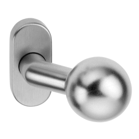 blaugelb Kugelknopf, gekröpft, auf Ovalrosette, feststehend