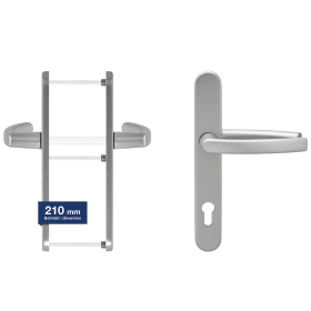 blaugelb Drückergarnitur DGT35/92/210