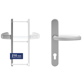 blaugelb Drückergarnitur ½ DGT35/92/210 innen