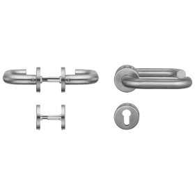 blaugelb Drückergarnitur ZT/DGT FS U-Form PZ Klasse 4