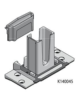 PFOSTEN-/KREUZVERBINDUNG K 1400-41 SILBER O.NOCKEN