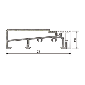 TÜRSCHWELLE TSA 2473 EV 1 4,50 MTR. LG. M.SCHUTZFOLIE