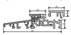 Grundmeier Türschwelle Combi Plus 82mm TS88210-FL
