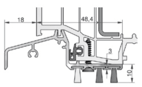 WETTERSCHENKELPROFIL COMBIF.FALZL.12MM Z.BLUE EVOL. M.4 DICHT.WSA6601/BD12/BD12