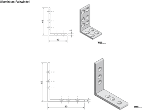 ALU-FALZECKWINKEL W 3604038 3 X 60 X 40 X 38 MM