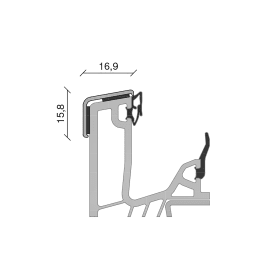 TRITTSCHUTZ TR1716 SK SILBER ELOX. M.2 KLEBEB. PASS.F.KÖMMERLING 76AD/MD