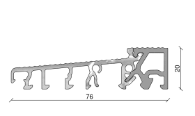 TÜRSCHWELLE TS 2276 EV 1 4,50 MTR. LG. M.SCHUTZFOLIE