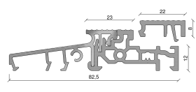 TÜRSCHW.COMBI PLUS 82,5 O.WÄRMEBRÜCKE TS88310 EV1/PVC M.SCHUTZFOLIE