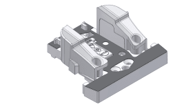 MITTELHALTER SCHWELLENSYSTEM  "COMBI-P MH876-371G MD GRAU KÖMMERLING 76 AD