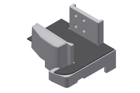 ENDHALTER F.COMBI SH 51-1208/A GRAU M. FALZ-U.SCHW.D. ZU VEKA SOFTL.70MM 101208