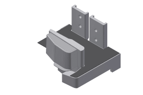 ENDHALTER F. TÜRSCHW.COMBI SH58-110220G F. SALAM. DESIGN 3 D RAHMEN 110220 GRAU