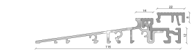 TÜRSCHWELLE TS 511612/116 EV 1 4,50 MTR. LG. M.SCHUTZFOLIE