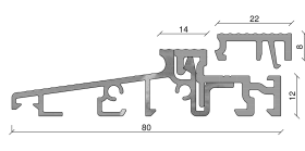 Grundmeier Türschwelle EV1 80x20x4500mm