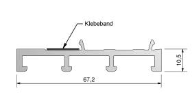 ADAPTERPROFIL F.TÜRSCHW. Z.VERBR.68MM LICHTGR.ÄHNL.RAL 7035 L=4,5MTR.TSAP1067G