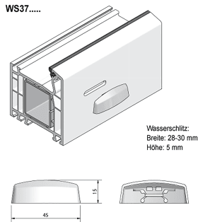 WASSERSCHLITZKAPPEN WS 378017 M. WINDSTOP SCHOKOBRAUN RAL8017(VE=500 ST.)